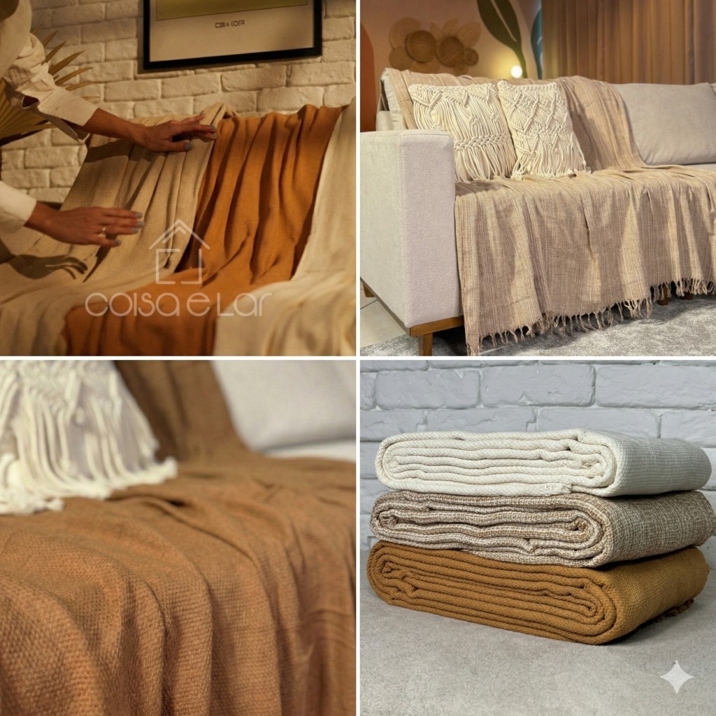 Manta Para Sofá King Gigante  3,00 x 1,80 100% Algodão Protetor Decoração