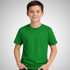 Camiseta Verde Bandeira Básica Lisa Infantil e Adulto Unissex Confortável 100% Algodão Premium