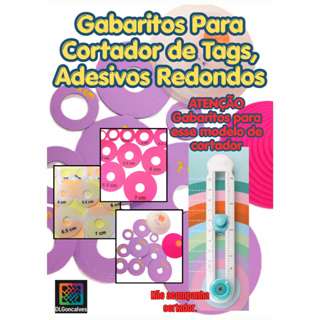 Kits com 8, 10 ou 16 Gabaritos de Plástico, Para o modelo de cortador demonstrado na imagem. em Oferta na Shopee