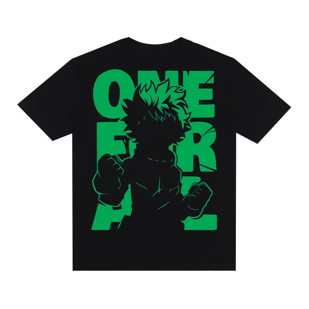 Camiseta Streetwear Camisa Nerd Geek Estilosa Otaku Anime Midoriya Deku One For All Boku No Hero My Academia Oversized