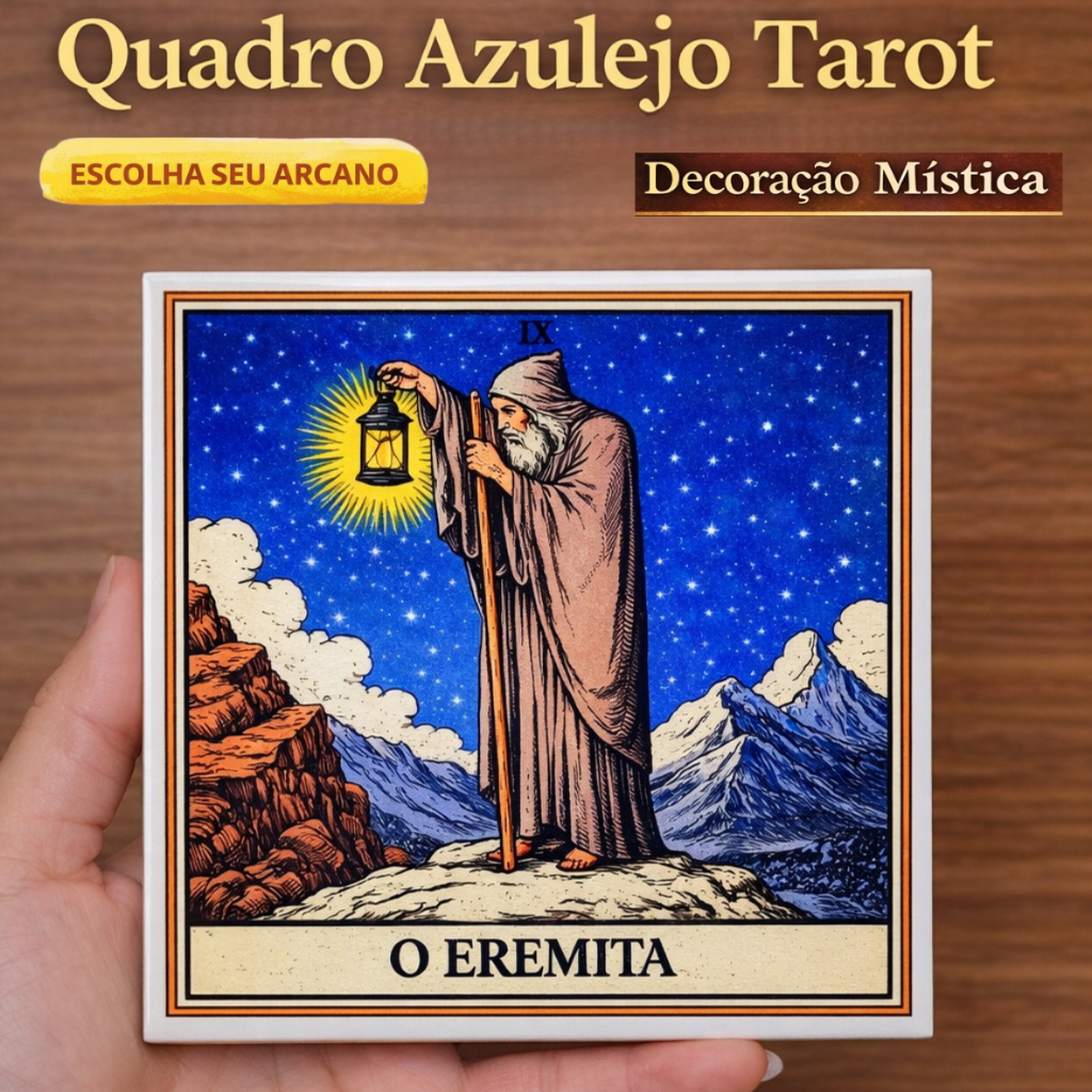 Imagem Quadro Azulejo Tarot 15x15 Rider Waite | Escolha seu Arcano | Decoração Mística Espiritual