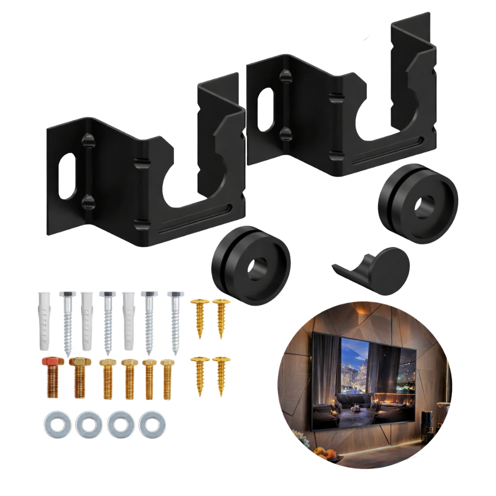 Kit 2 Suporte para TV Universal Fixo Smart LED LCD 4K Parede Painel 32 40 42 50 55 60 75 82 100 Polegada