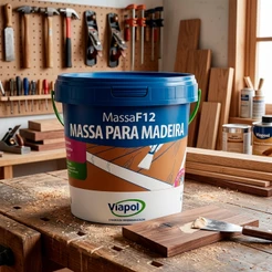 Massa Para Madeira F12 Cor Acabamento Profissional Escolher A Cor 6,5Kg Viapol
