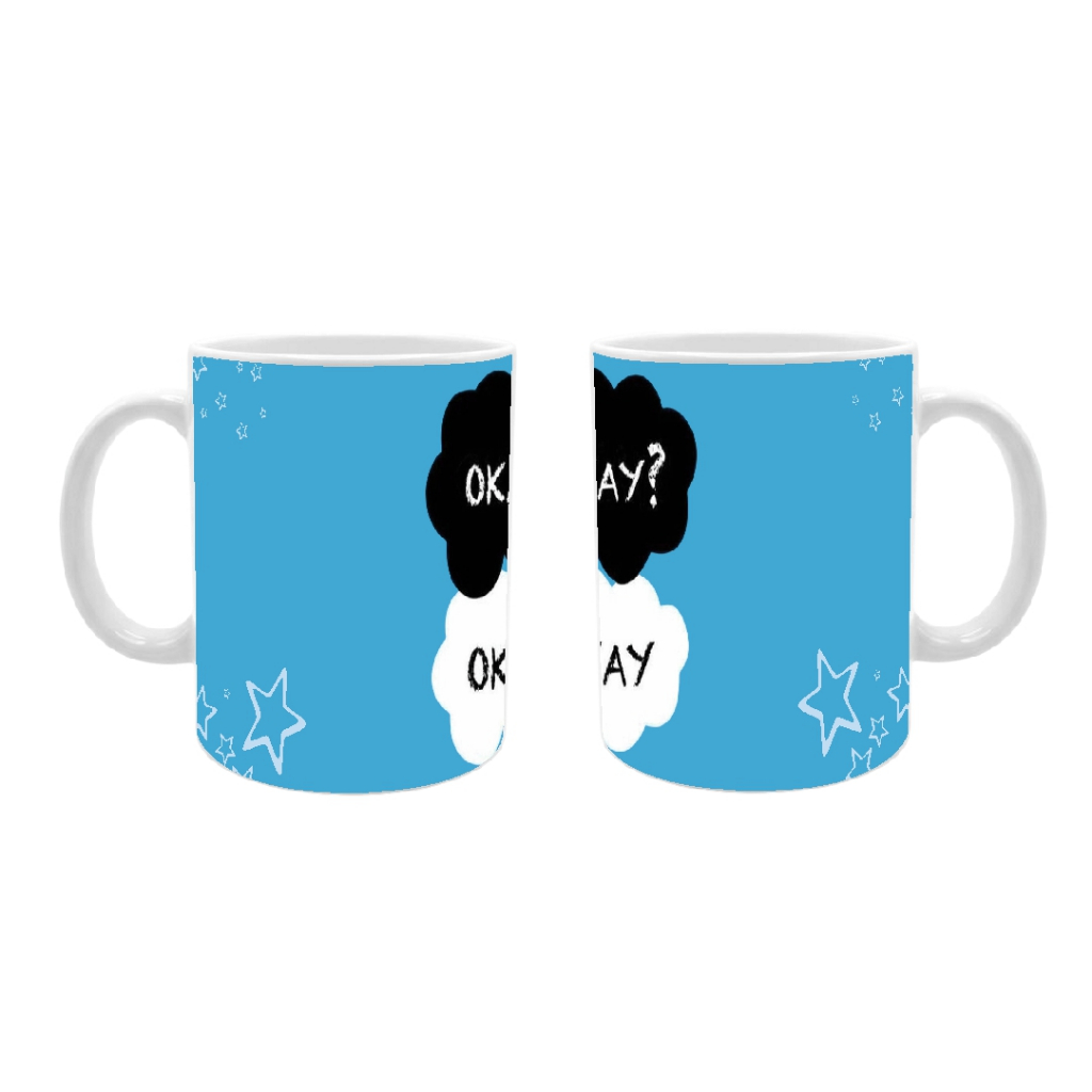 Caneca A culpa é das Estrelas 1 - Okay? Okay - Livros - 325ml - Porcelana