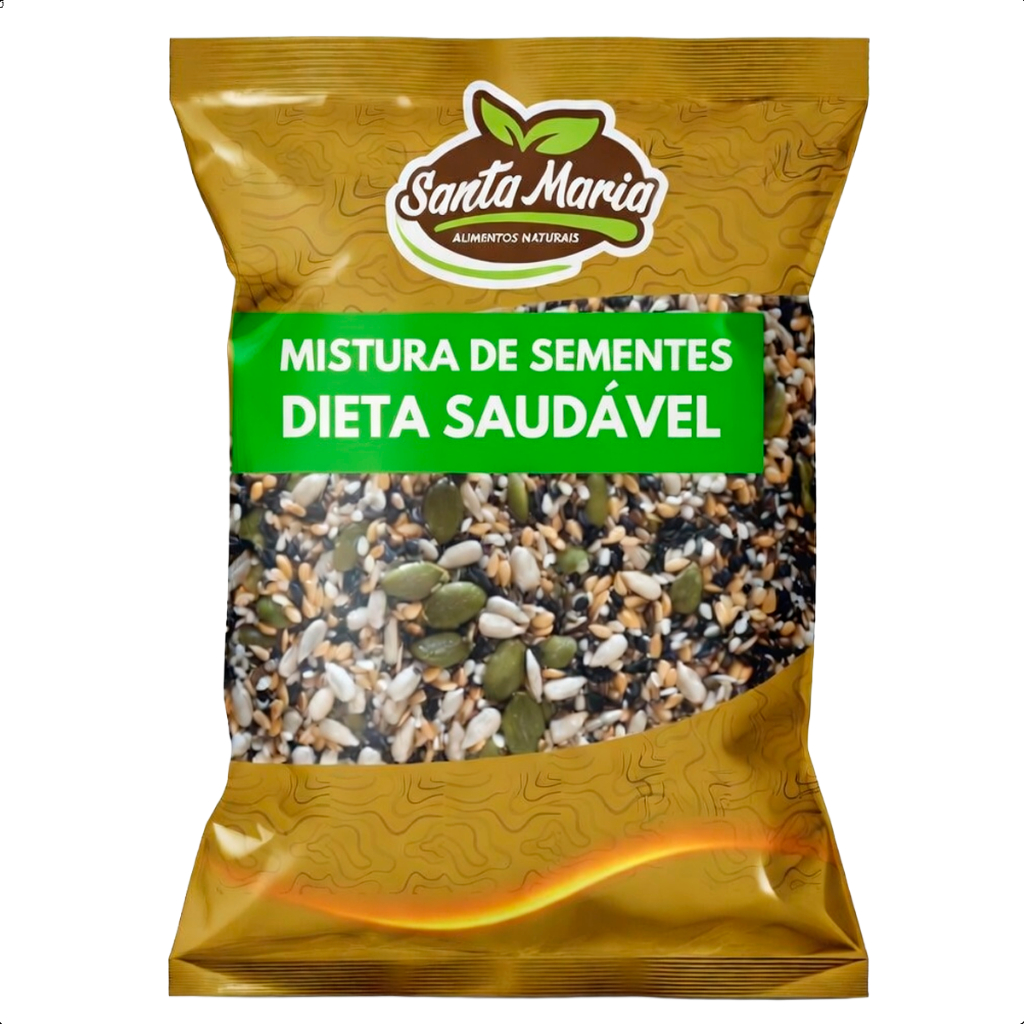 Mix de Sementes Low Carb Premium Chia Linhaça Abóbora Girassol e Gergelim 200g 500g 1kg Nuts Premium em Oferta na Shopee