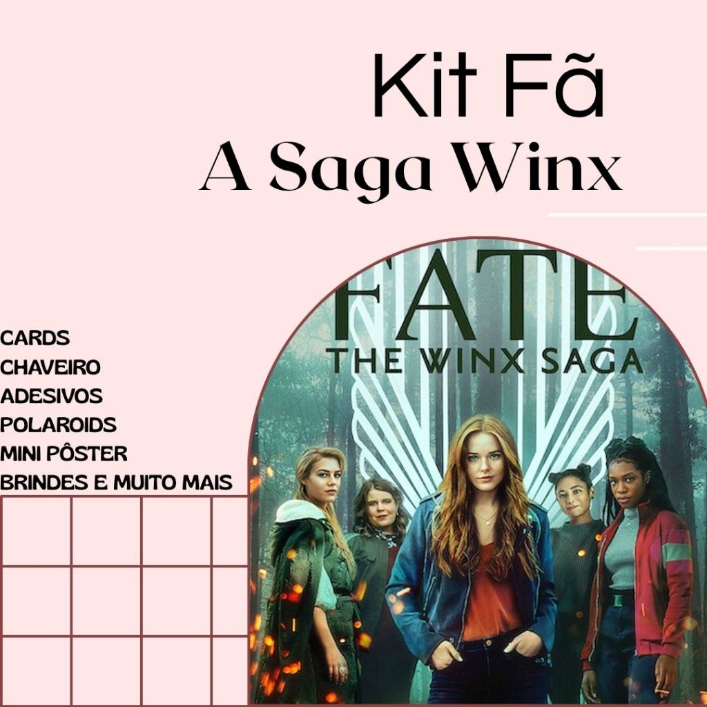 Kit Fã Fate - The Winx Saga A saga Winx Chaveiro Photocards Polaroids Colecionáveis - 25 itens Fanmade