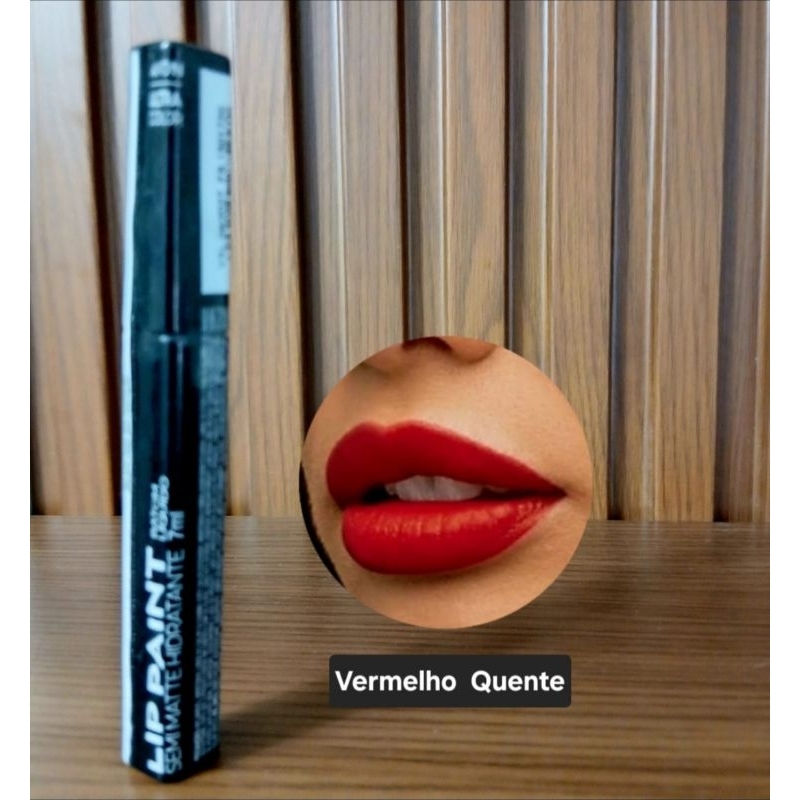 Batom Líquido Semi Matte Avon Cor Vermelho Quente Validade 08/27