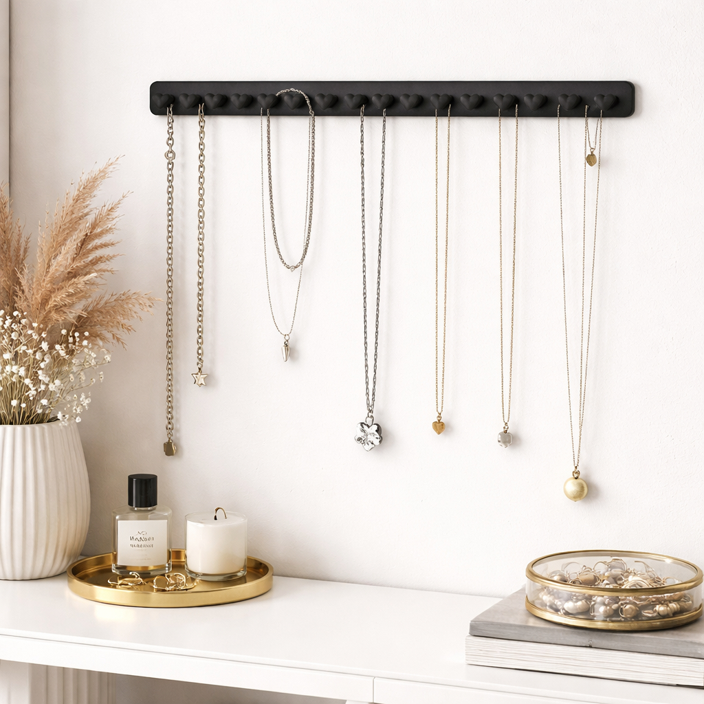 Organizador de Joias para Pendurar Coração de Parede Expositor de Anéis Suporte para Colares Pulseiras Dupla face em Oferta na Shopee