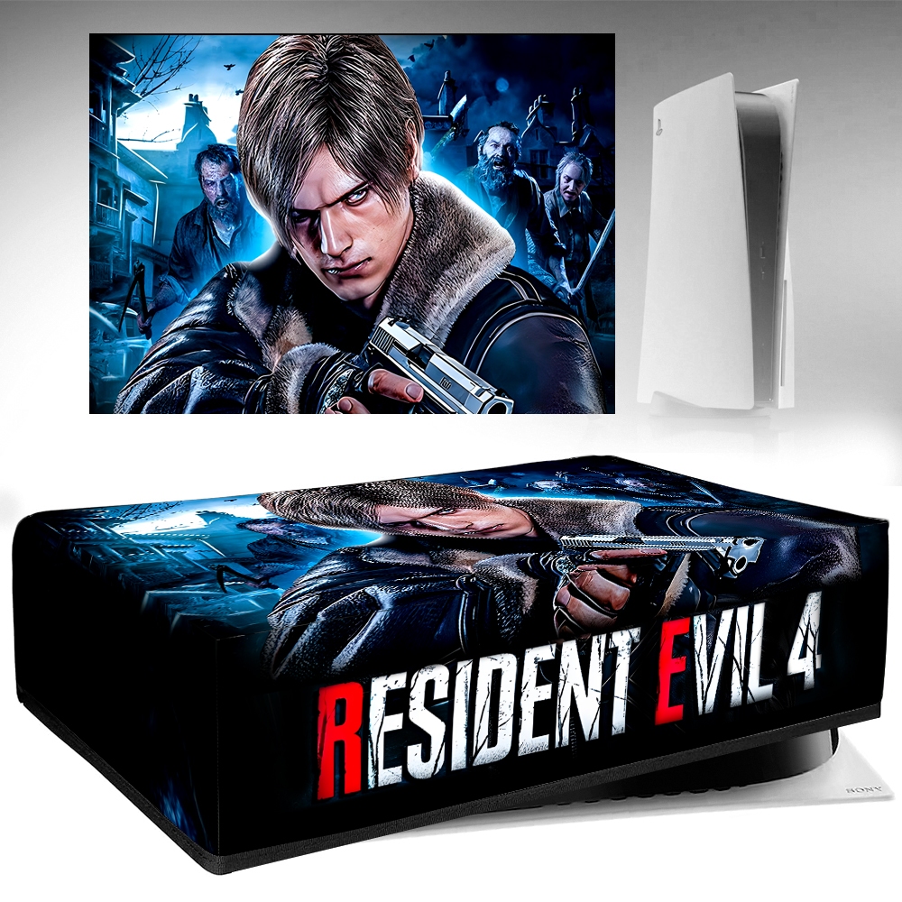 Capa de proteção para PS5 / FAT /SLIM  / tema resident evil 4 / capa anti-poeira para uso desligado