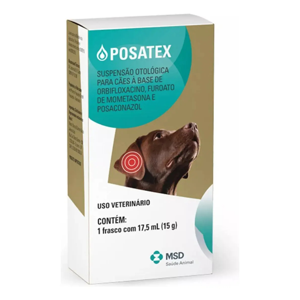 Posatex 17,5ml para Cães Aplicação no Ouvido Uso Veterinário