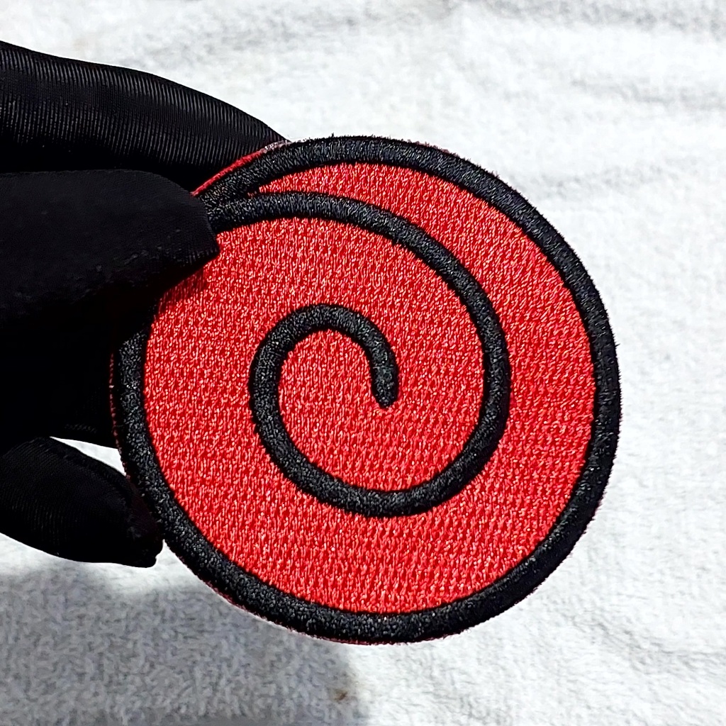 Patch Bordado Naruto Uzumaki Clã Termocolante 9x9 cm Anime Alta Qualidade Aplicação Fácil Roupa Mochila