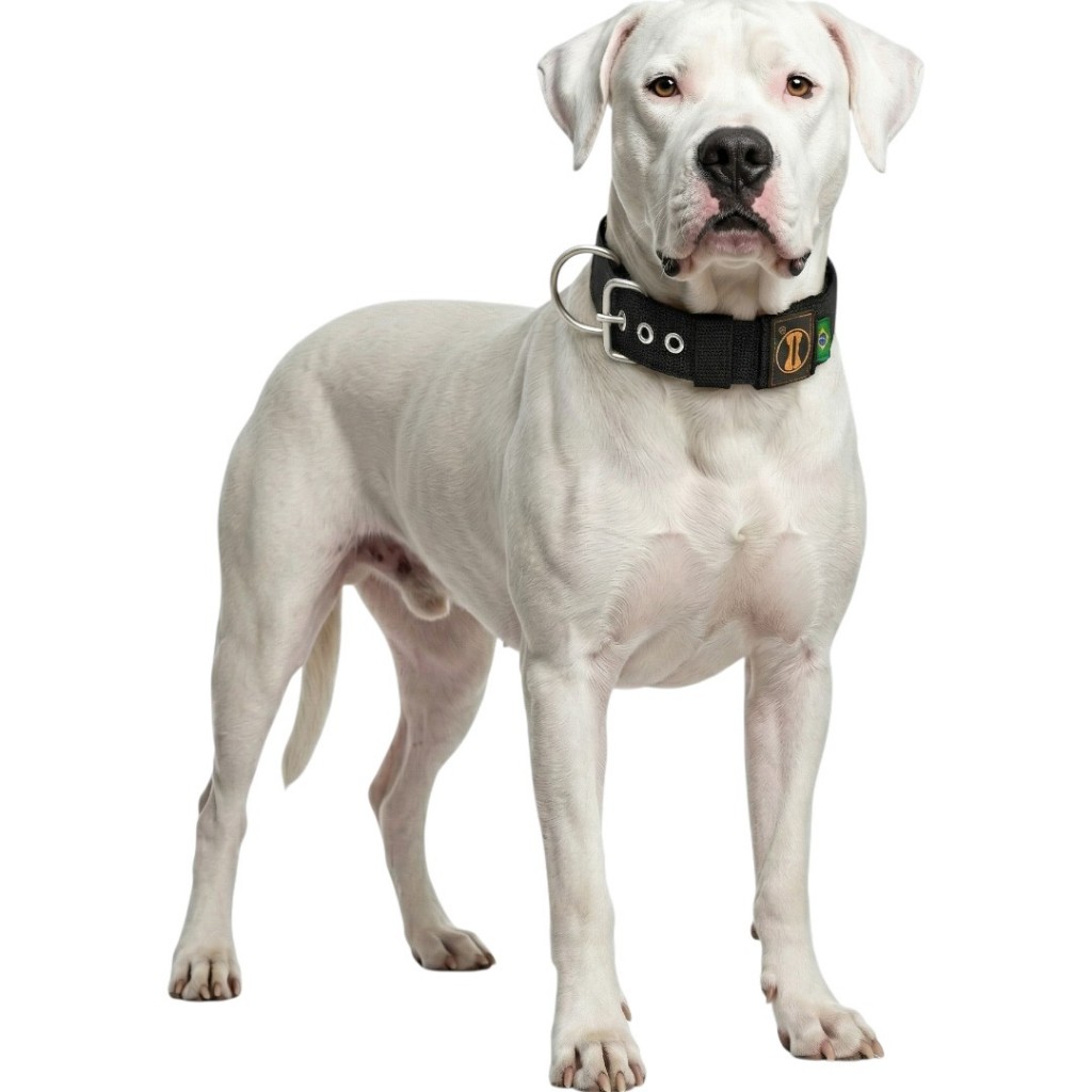Coleira Fit Preto Cachorro Grande Porte Pit Bull Rottweiler Boxer Varias Cores
