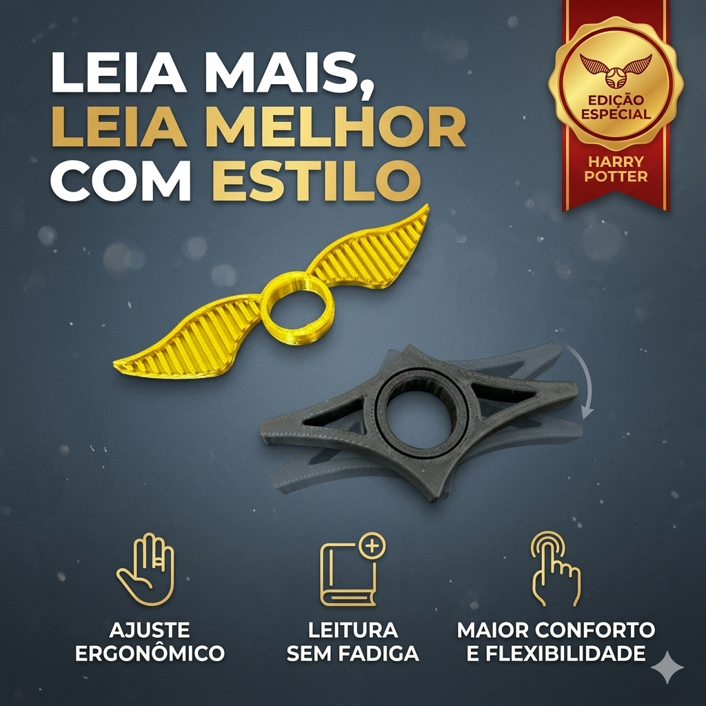 Apoio De Dedo Ergonômico Para Ler Livros Separador De Página Marcador De Leitura Confortável Premium