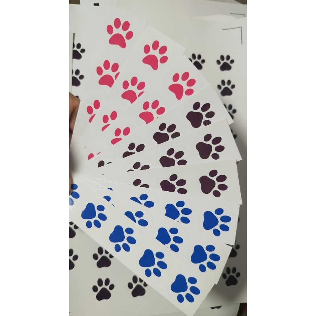 50-100 Selos Adesivos 2,5cm De Patinha Selo Pet Pegada Cachorro Gato Veterinária em Oferta na Shopee