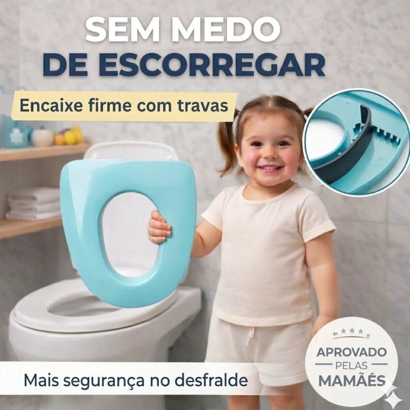 Assento Redutor Infantil com Trava Ajustável Desfralde Fácil e Seguro