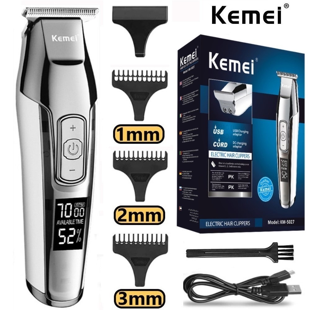 Máquina De Cortar Cabelo Acabamento Profissional Aparar Pelos  Kemei Km-5027 100v/220v  Original