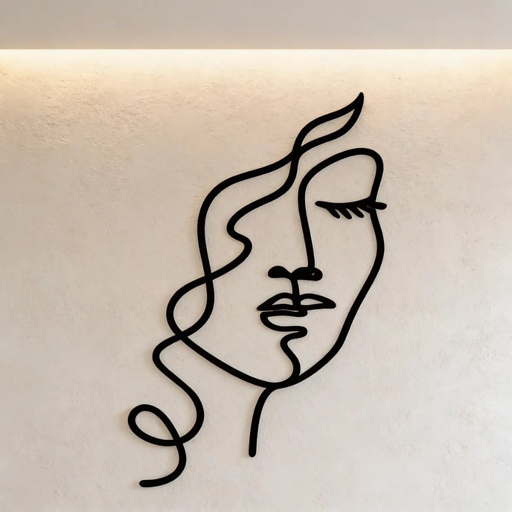 Quadro Painel Decorativo Fine Line Mulher | EM MDF 3mm- acompanha dupla face