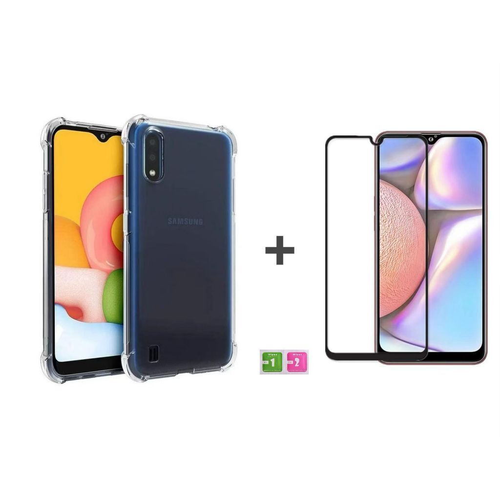 Capa Capinha Samsung A01 A02 A03 A04 Anti Impacto Transparente + Película de Vidro 3D ENVIO IMEDIATO
