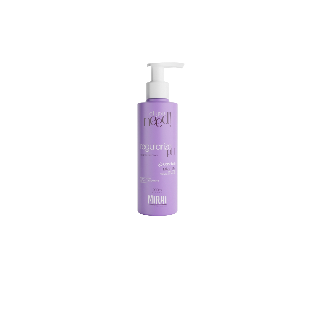 Regularize pH Mirai 200g AntiFrizz e Porosidade Alta Com Odor Tech Tecnologia Anti-Odor Mirai