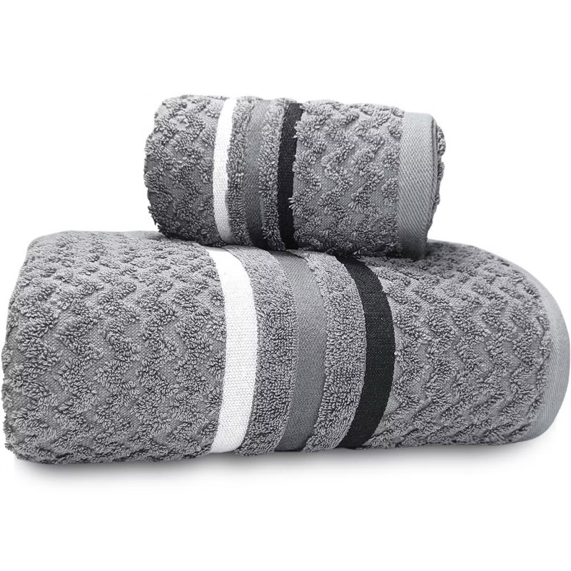 Jogo de Banho e Rosto Corttex Trento Jacquard Alta Absorção 100% Algodão Macia - 2 Peças