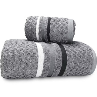 Jogo de Banho e Rosto Corttex Trento Jacquard Alta Absorção 100% Algodão Macia - 2 Peças