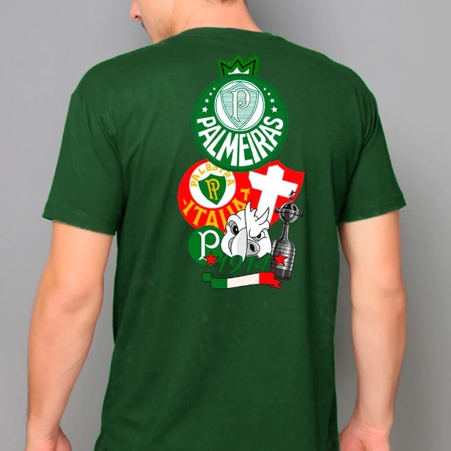 Camiseta Camisa Masculina Palmeiras Torcedor Time Verdão Futebol Esportiva Gola Redonda Blusa Premium Feminina Unissex