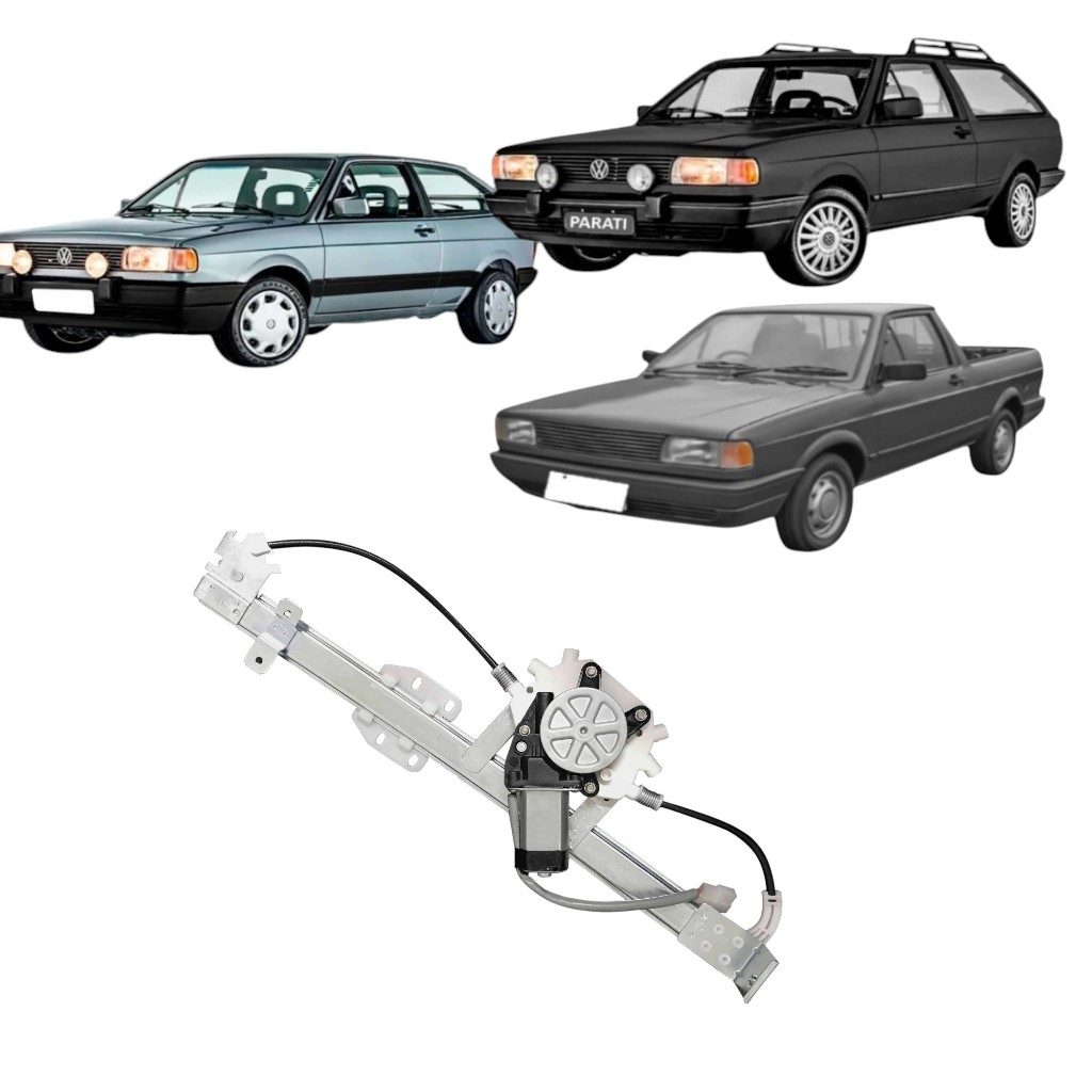 Máquina Vidro Elétrico C/ Motor Gol 80 a 96 Parati 82 a 96 Saveiro 82 a 97 Voyage 81 a 96  2 portas