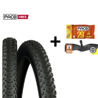 Kit Pneu 29 x 2.10 Paco Cravo Balão para Aro 29 MTB + Câmara de Ar 29 Bico Grosso Bike Bicicleta