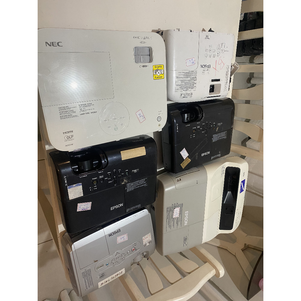 LOTE 6 PROJETORES EPSON / NEC – PARA CONSERTO OU PEÇAS 💰 IDEAL PARA TÉCNICOS