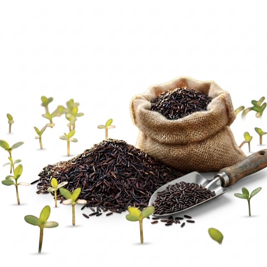Casca de Arroz Carbonizada
