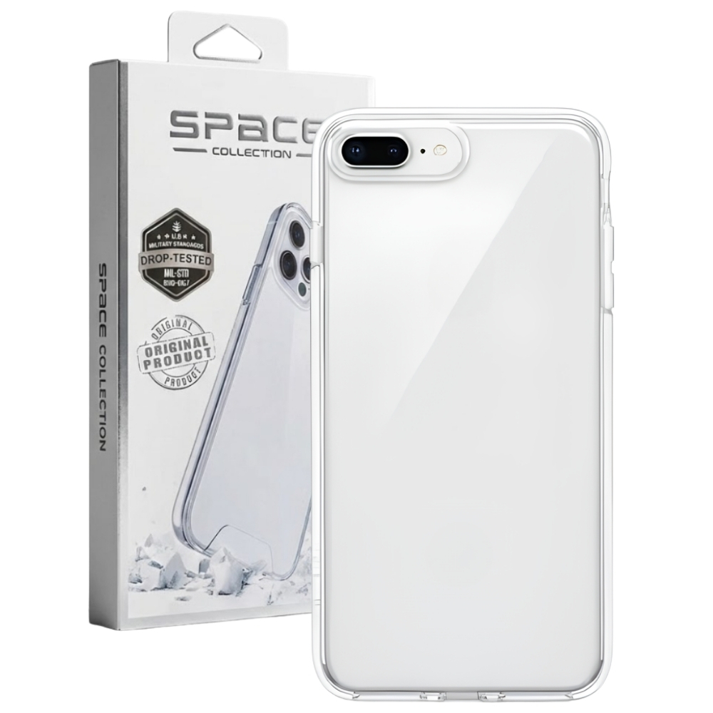 Capa Case Para Iphone 7 Plus 8 Plus Transparente Capinha Antiqueda Fechada nas Laterais Não Amarela