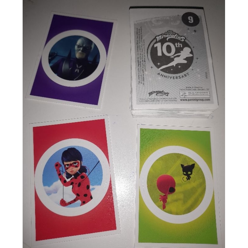 Figurinhas Miraculous 10° Aniversário valor de cada uma