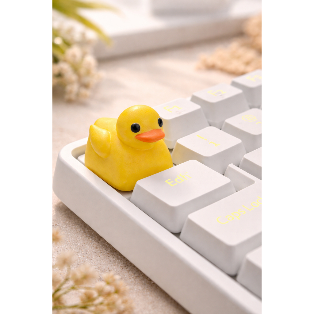 🦆 Keycap Pato de Borracha Para Teclado Mecânico Setup