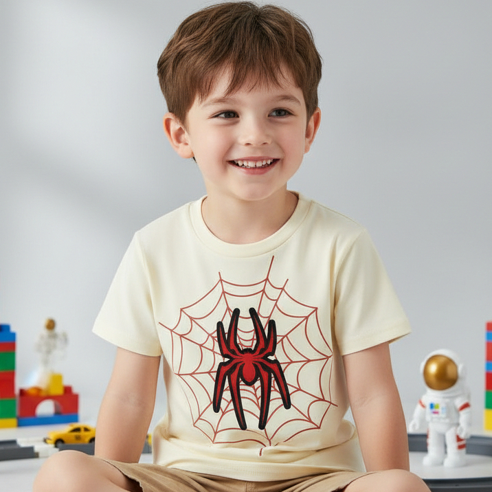 Camiseta Infantil Menino Homem Aranha Algodão Várias Cores Camisa Herói Kids T-shirt Spider-man