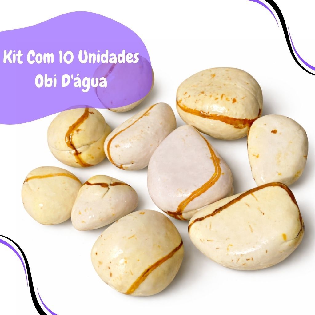 Obi D'água Kit Com 10 Unidades Obi Branco Nacional Umbanda e Candomblé