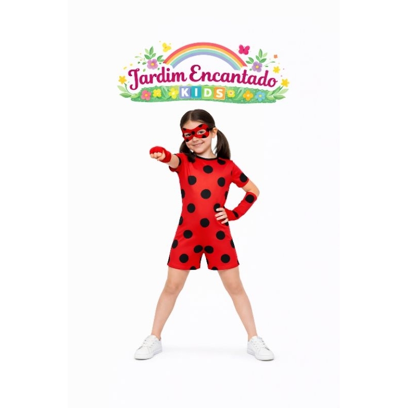 fantasia INFANTIL da LADYBUG Macacão CURTO