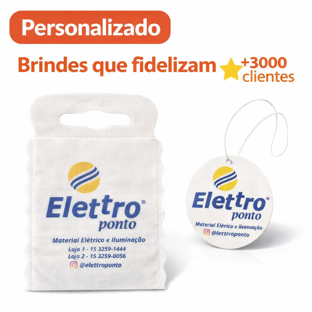 KIT PERSONALIZADO COM SUA LOGO | Aromatizante + Lixeira Carro | 20 UND | Brinde para Clientes — imagem 2 de 2