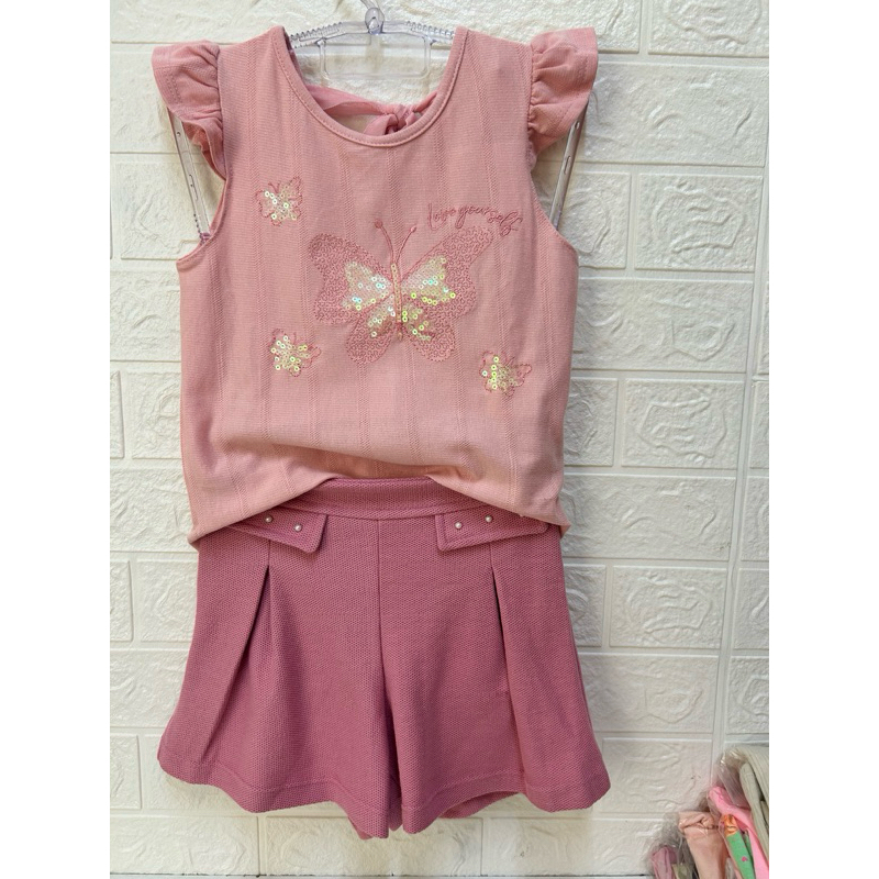 Conjunto Infantil Feminino Angerô  – Blusa  e Short – Confortável e Estiloso