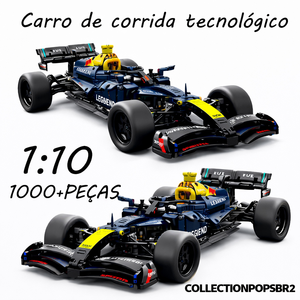 Carro Fórmula 1 Red Bull Blocos de Montar 1500 Peças Modelo Grande Colecionável F1 Premium Decoração