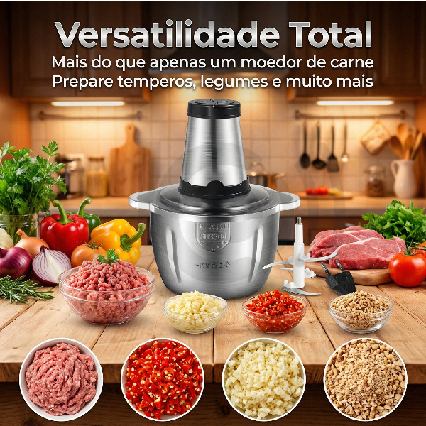 3L Picador De Alimentos COM ALÇA 110V/220V Moedor De Carne Elétrica Processador Cozinha Casa