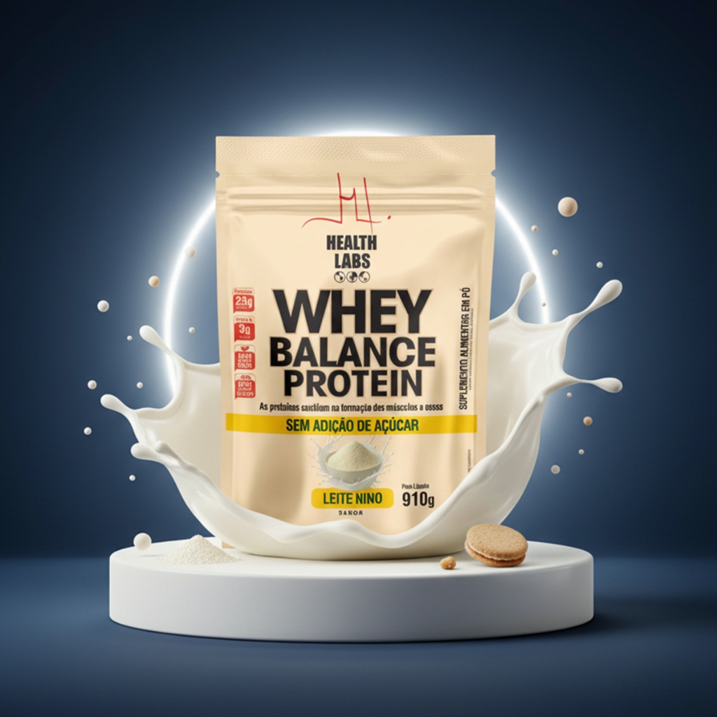 Whey Protein 910g Sabor Leite Ninho Sem Açúcar 26 Porções Proteína Para Dieta e Treino Diário