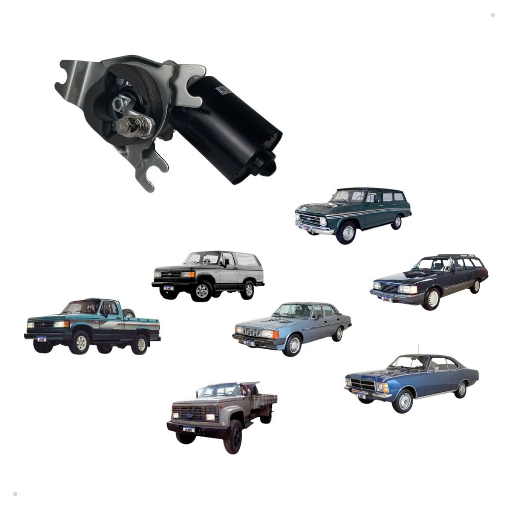 Motor Limpador Parabrisa D20 D40 Opala Caravan Bonanza Veraneio 12V 4 Vias Importado