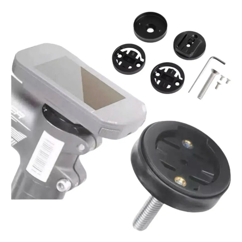Suporte Top Cap | Suporte Gps Tampa Mesa Bike Black | Garmin Edge | Igpsport | Xoss | Bryton | Cycplus | Magene Aheadset