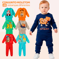 Kit Sortido 12 ou 4 Peças Moletom Roupa De Bebê Menino Infantil Inverno Conjunto Casaco Bebê Agasalho Flanelado de Bebê