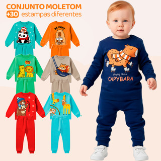 Kit Sortido 12 ou 4 Peças Moletom Roupa De Bebê Menino Infantil Inverno Conjunto Casaco B…