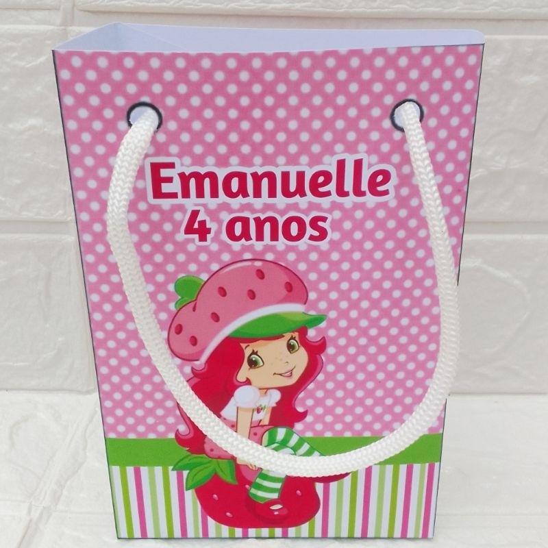 Sacolinhas Personalizadas Moranguinho |Lembrancinhas Surpresa |Festa Infantil