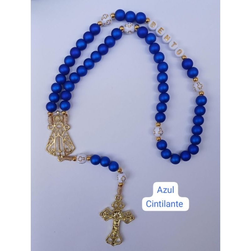Terço de Nossa Senhora Aparecida personalizado (COM NOME), presente, primeira comunhão, crisma, batizado, lembranças
