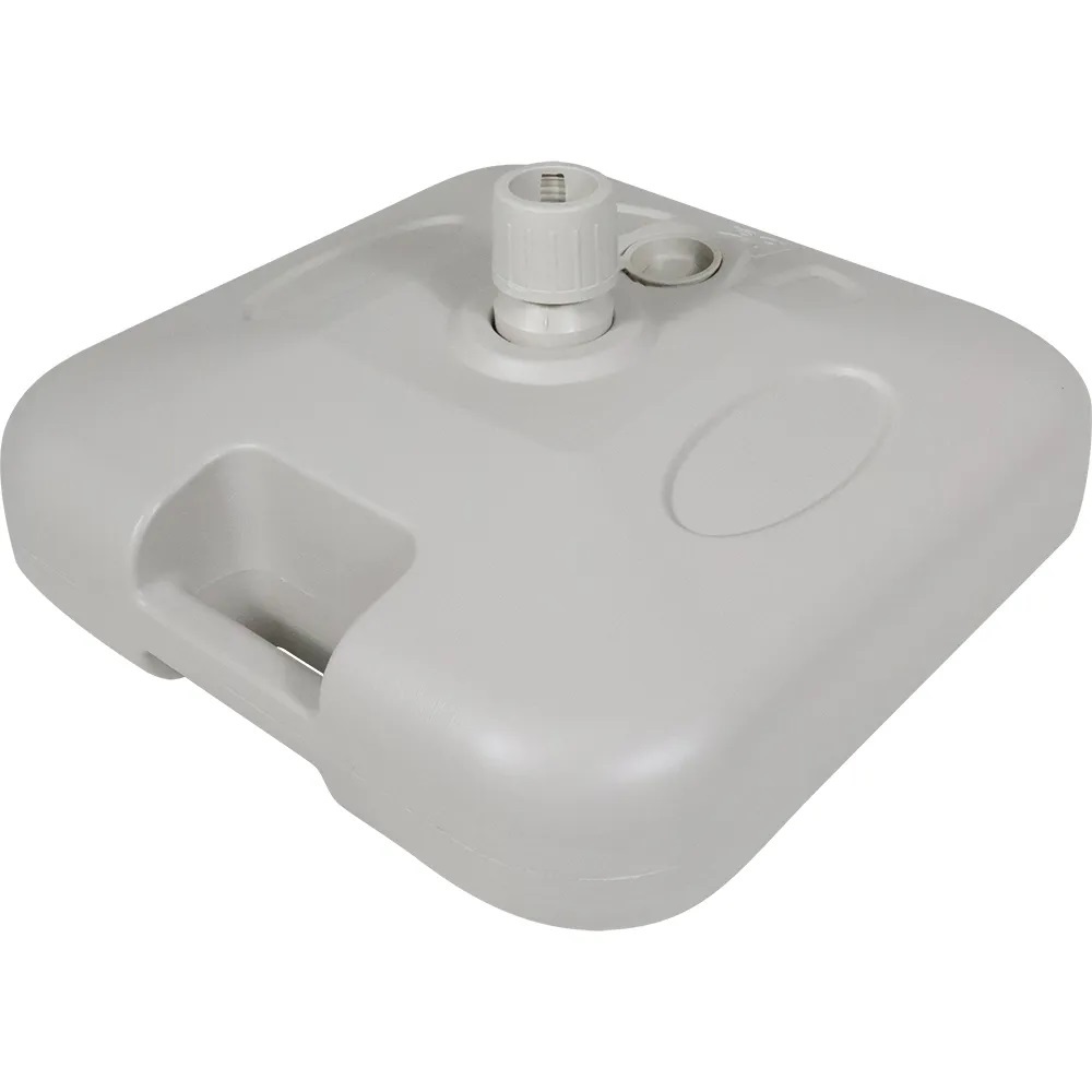 Base Plástica Para Guarda Sol e Ombrelone 18 Kg Quadrada Branca Bel Fix