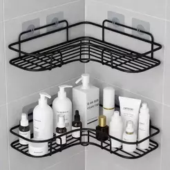 Prateleira para Banheiro de Metal Adesiva sem Furo, Rack de Parede Porta Shampoo e Sabonete, Organizador Box 1 a 4 Pçs