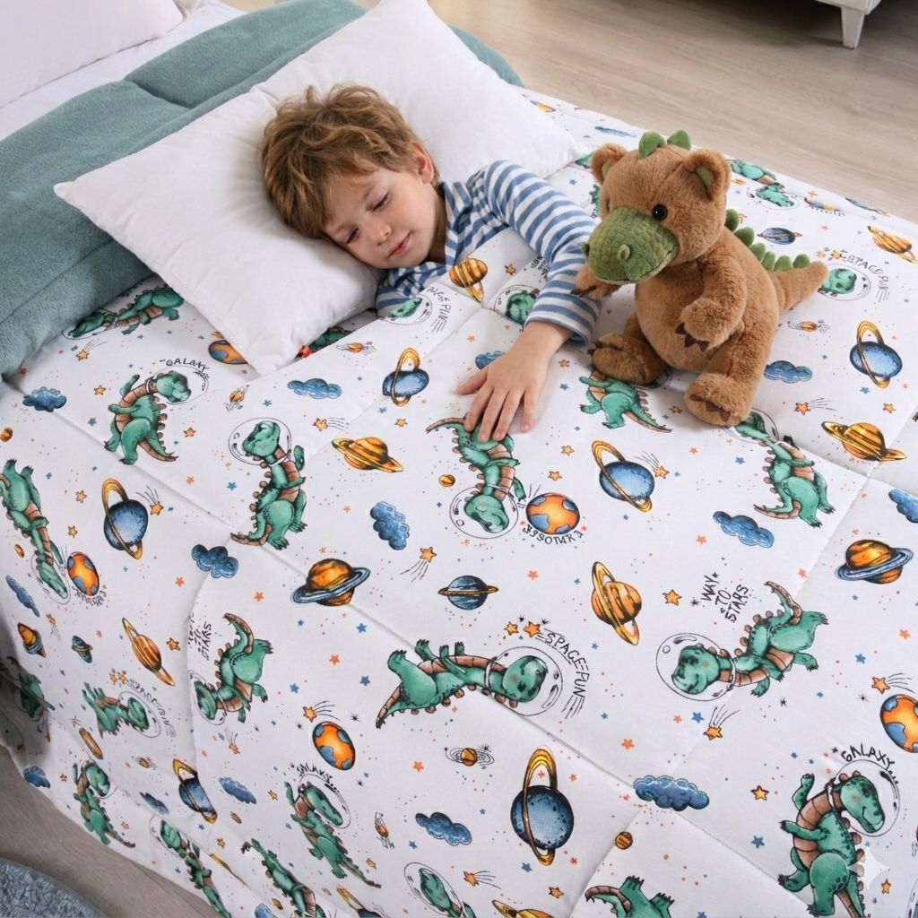 Coberdrom Edredom Sherpa Solteiro Infantil Dupla Face Liso Desenho Personagens